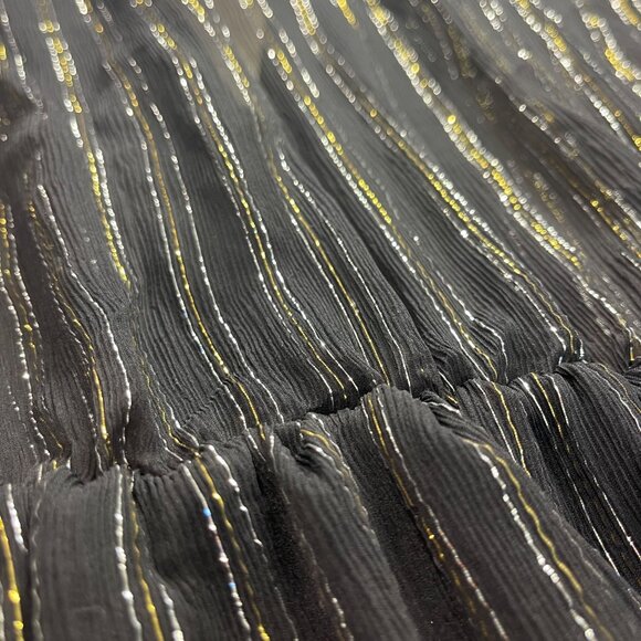 Dundas Silk Lurex Stripe Dress Women's Size XXS/XS (Italy 38) Flowing Kaftan NEW - Picture 7 of 16